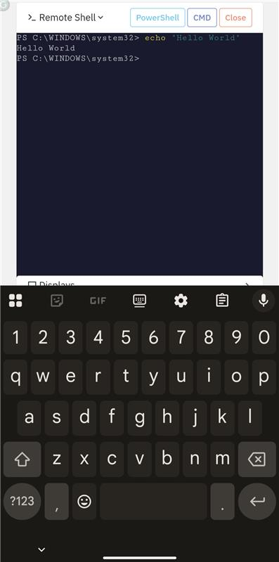 Full Remote Shell Access even on mobile